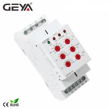 Бесплатная Доставка GEYA GRV8-10 Новое 3-Фазное Реле Контроля напряжения шириной 36 мм со временем сброса 0,1 с-10с