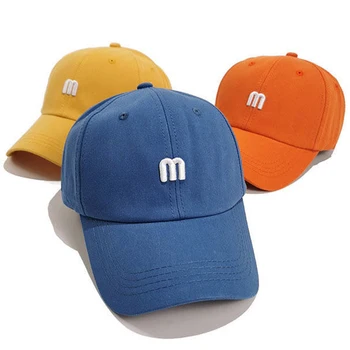 Хлопковая бейсболка для женщин и мужчин, модная бейсболка-кепка Унисекс в стиле хип-хоп, шляпы с вышивкой буквой M, летние солнцезащитные шляпы Gorras