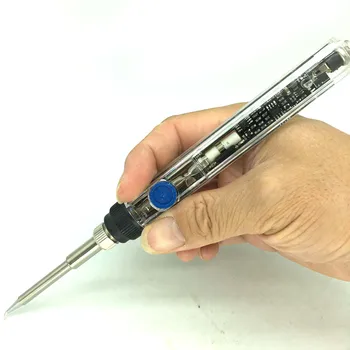 Ручка электрического паяльника DC 16-24 В 72 Вт T12, регулируемая температура с наконечниками для сварки