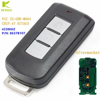 KEYECU Замена дистанционного Бесключевого Смарт-ключа 2 Кнопки 433 МГц ID47 чип для Mitsubishi Pajero Sport L200 Montero GHR-M004 GHR-M003
